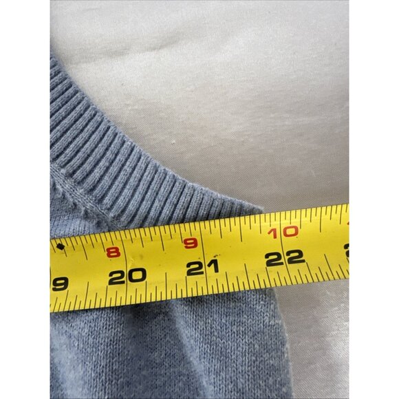 Tommy Hilfiger Mens Light Blue Sleeveless V-Neck Sweater Vest L Cotton Blend - Picture 11 of 11